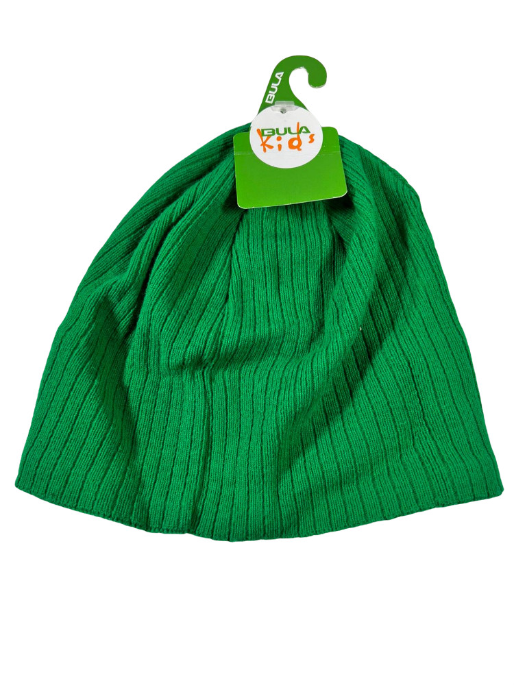 BULA Kids' Basic Beanie Solid Green - One Size