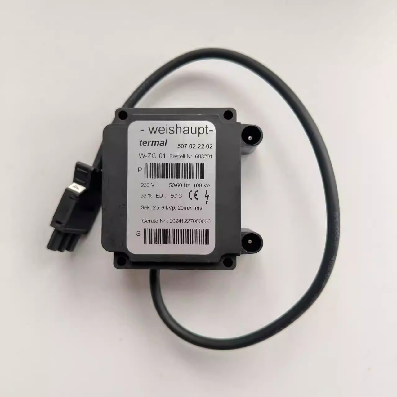 1pcs Weishaupt Ignition Transformer W-ZG01