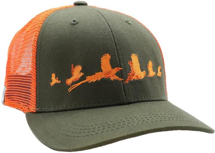 Rep Your Water Upland Game Snapback Hat Blaze Orange/Green Standard Fit