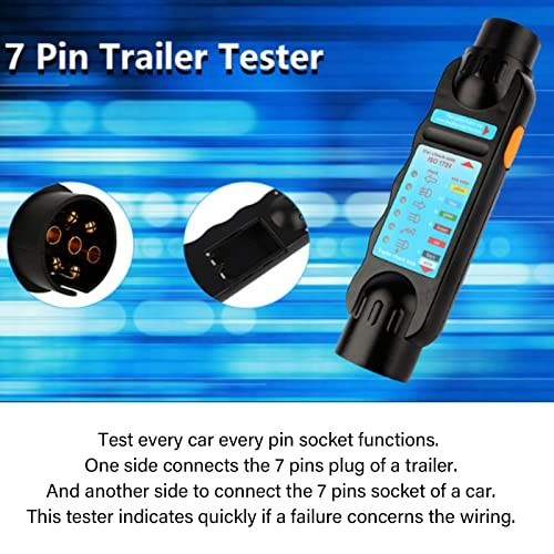 Trailer Plug Socket Tester, Trailer Socket Tester 7 Pin Electrical Tow Bar #1