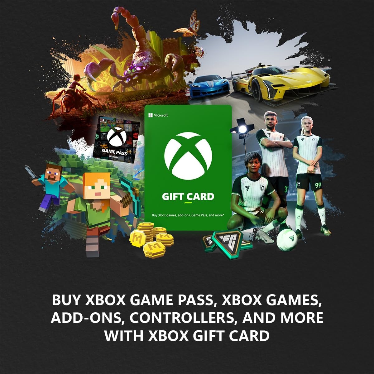 Xbox Gift Card -- Microsoft Digital, Windows XBox Live Required $25 $50 $100