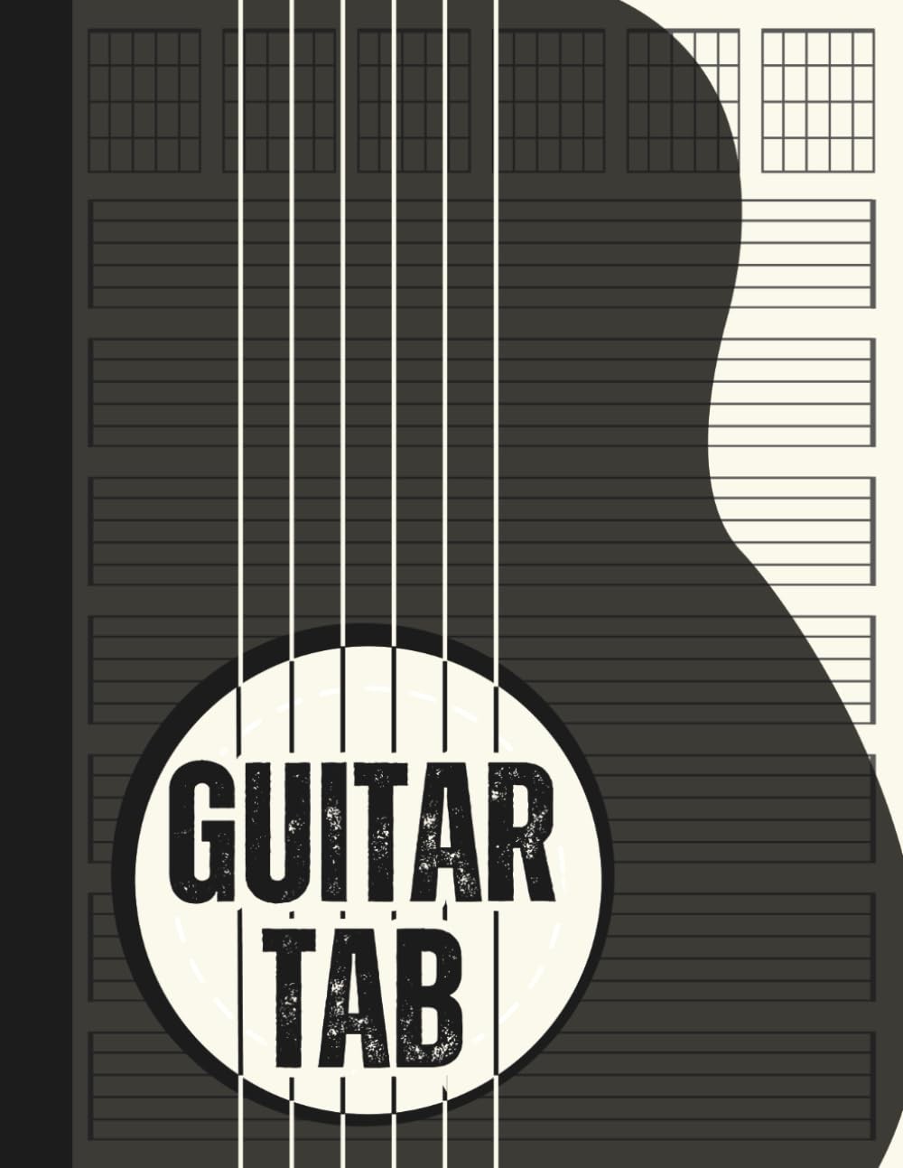Blank Guitar Tab Notebook Tablature Sheets for Music Chord Notation Songwriters