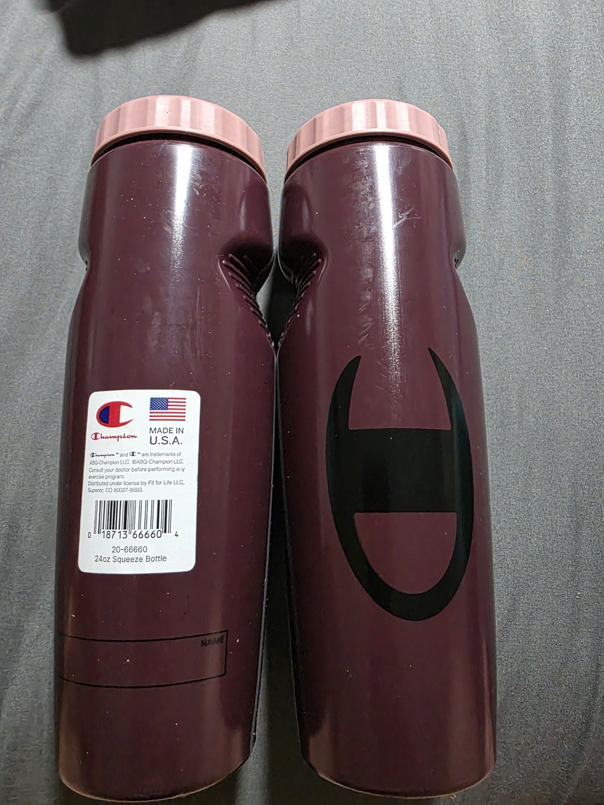 *NEW 2 PACK* Champion Quench Squeeze Bottle 24oz - Cosmic Pink/Sand