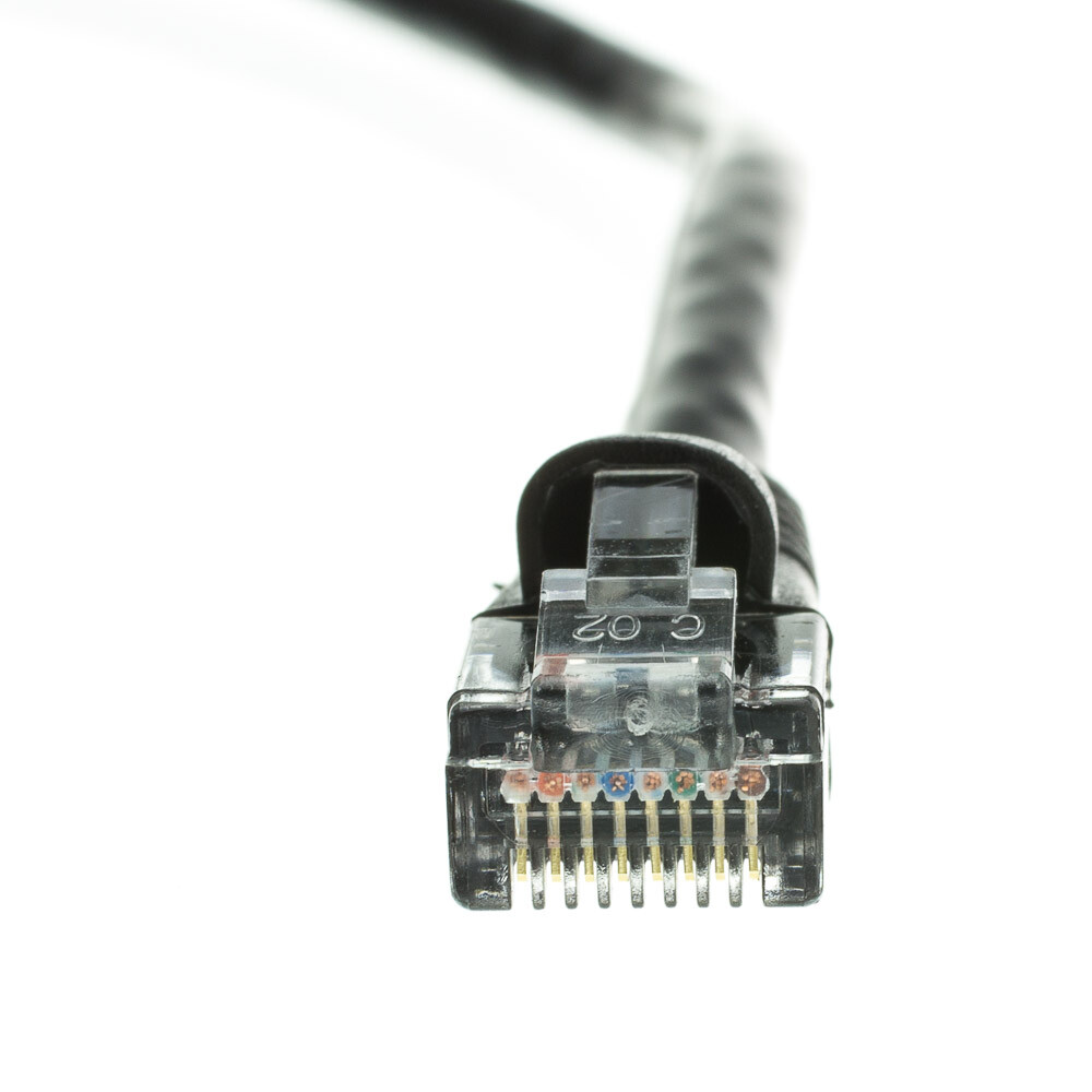 Snagless 50 Foot Cat5e Black Network Ethernet Network Patch Cable