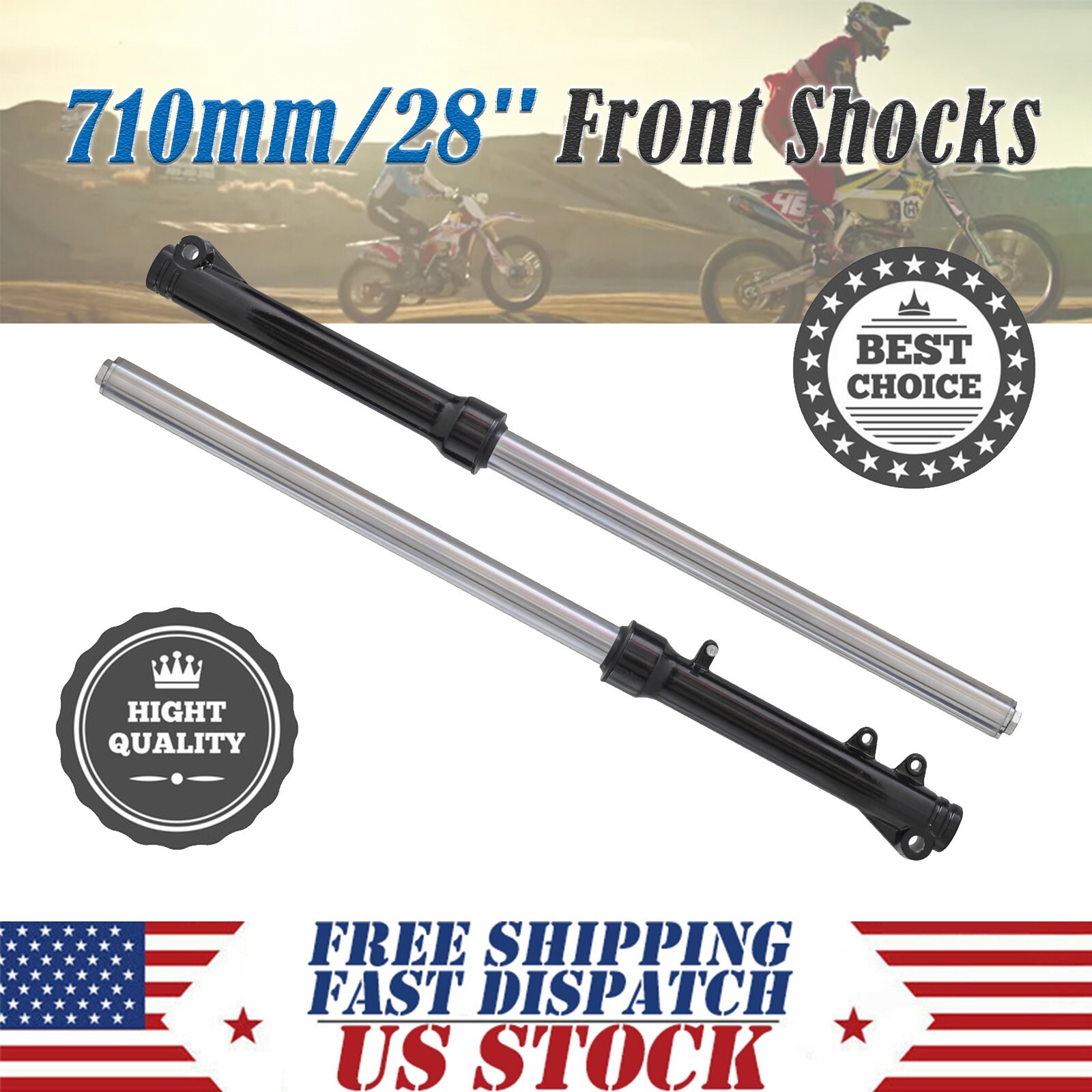 710mm 28'' Front Forks Shock For Dirt Pit Bike CRF50 110cc 125cc 140cc Coolster