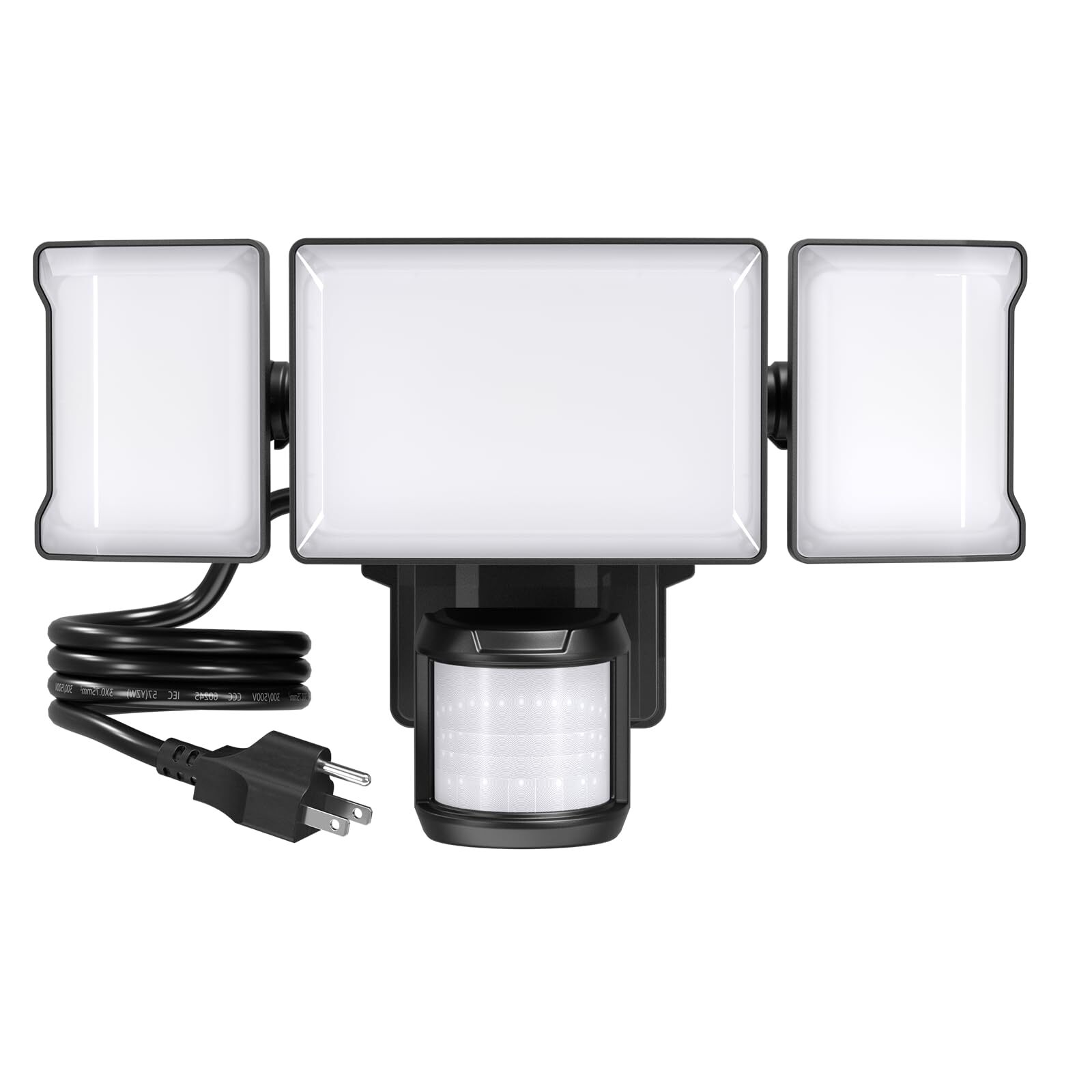 65W Motion Sensor Outdoor Light Plug in, Motion Flood Light Dusk to Dawn, 650...
