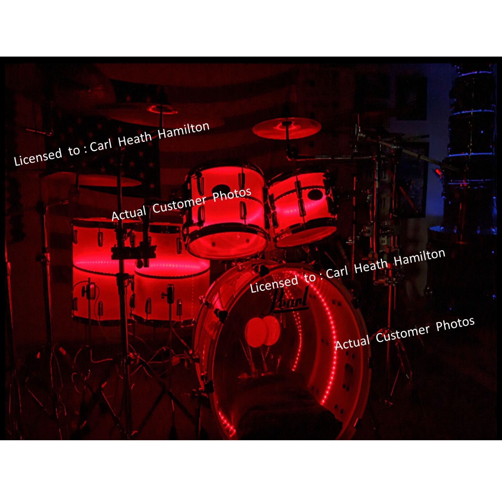 drum kit light set for drums - sound activated
