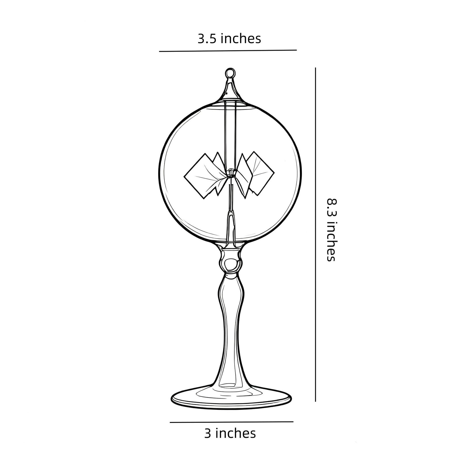 Large Transparent Solar Power Crookes Radiometer Sun Light Large,