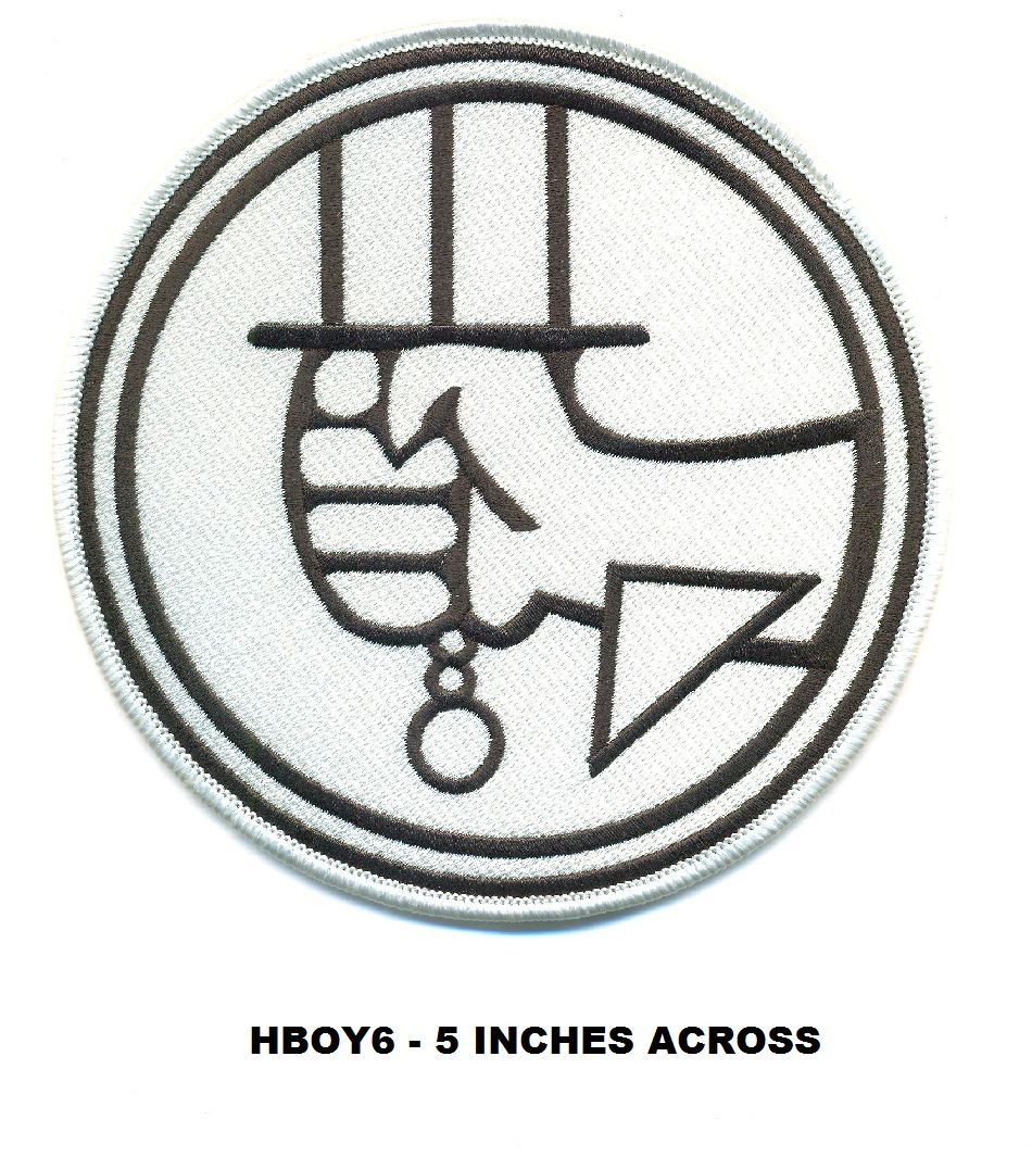 HELLBOY BPRD BLACK ON WHITE 5 INCH PATCH - HBOY6