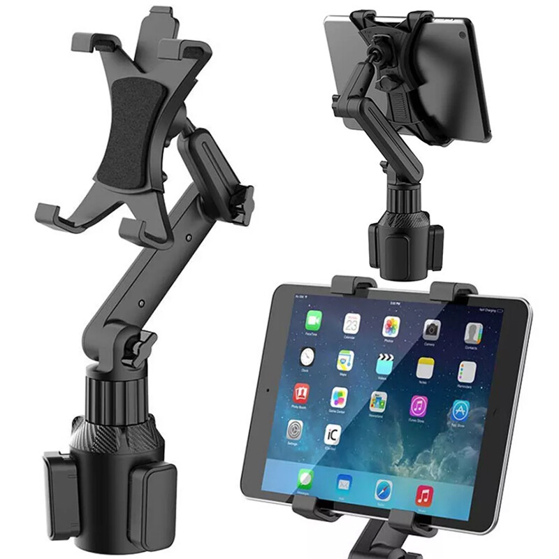 Car Cup Holder Tablet Mount Adjustable Arm for iPad Pro 10.5 9.7 Air Mini iPhone