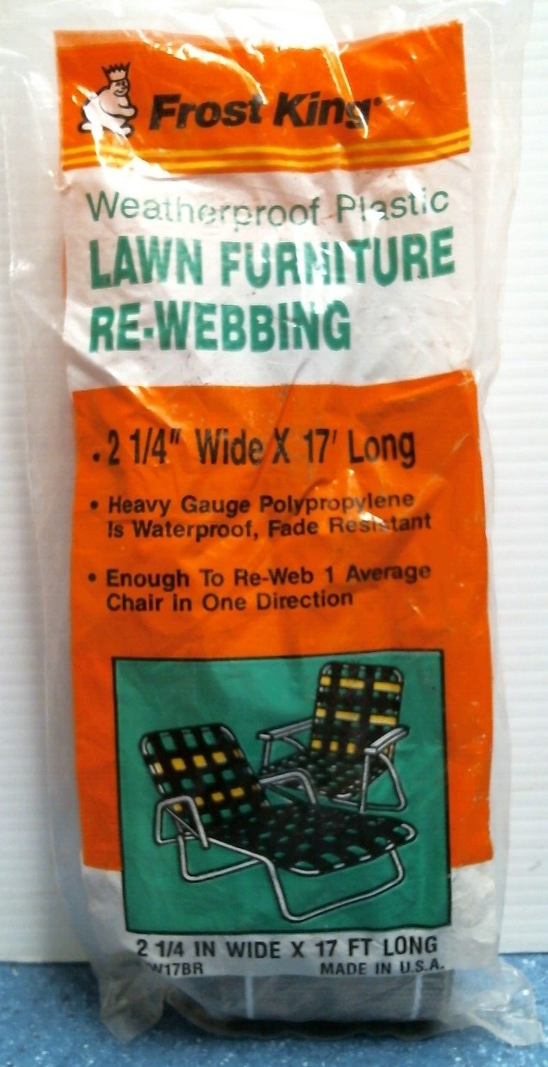 Frost King Lawn Furniture Re-Webbing 2-1/4" W.  X   17' L.,  BROWN (PW17BR) FS