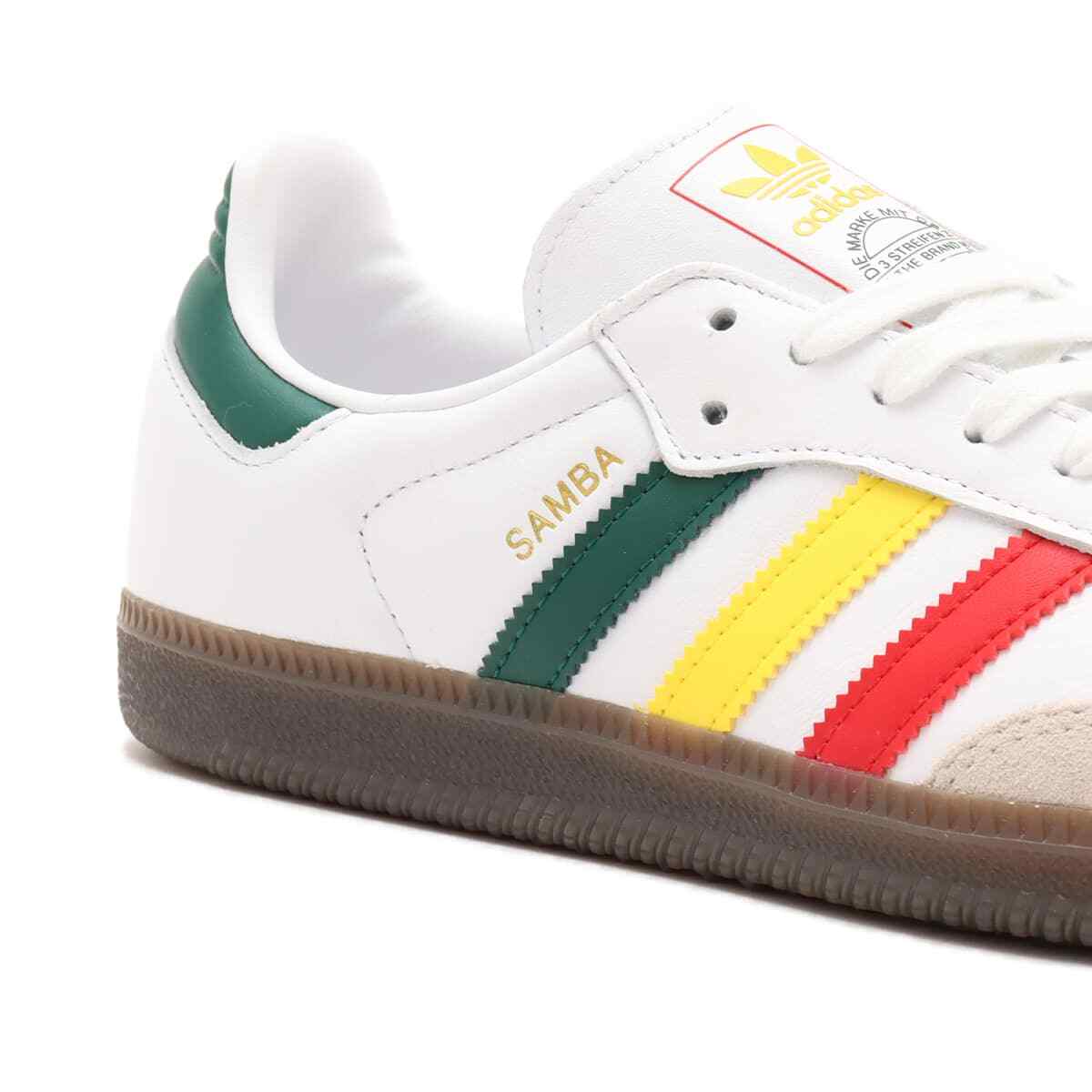 adidas Samba OG White Sneakers Jamaica Rasta Retro Trainers Originals Men Shoes
