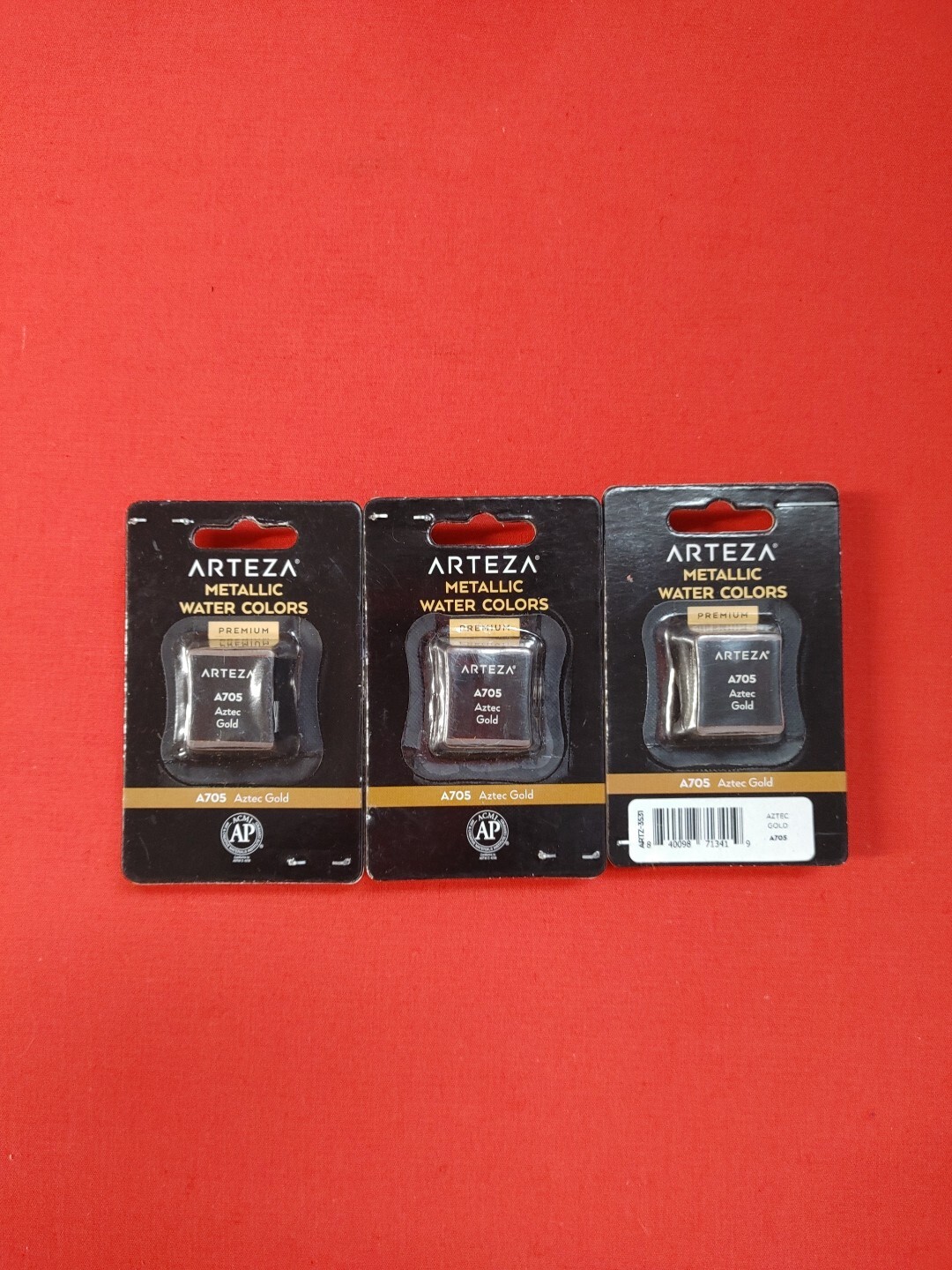 ARTEZA Metallic Watercolor Paint, Aztec 3 Count  705 Gold