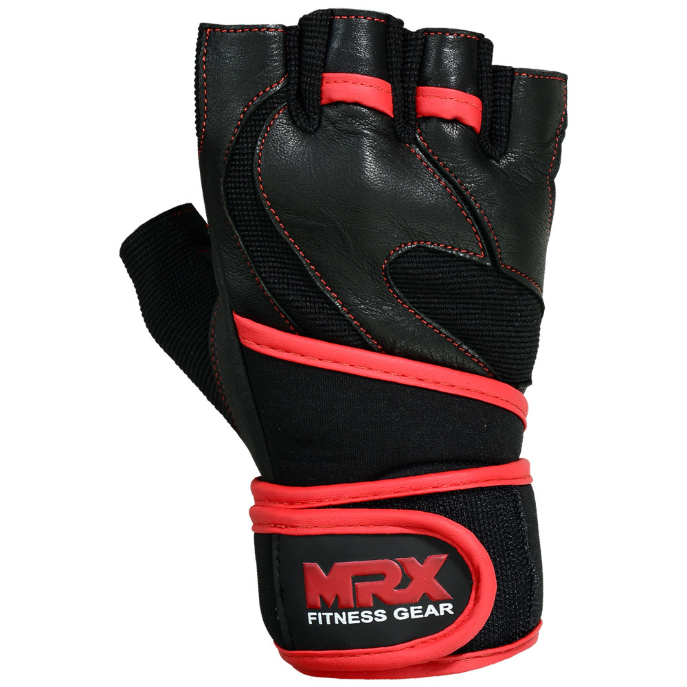 MRX Weight Lifting Pro Level Gloves Wrist Strap Workout Gym Exercise Training