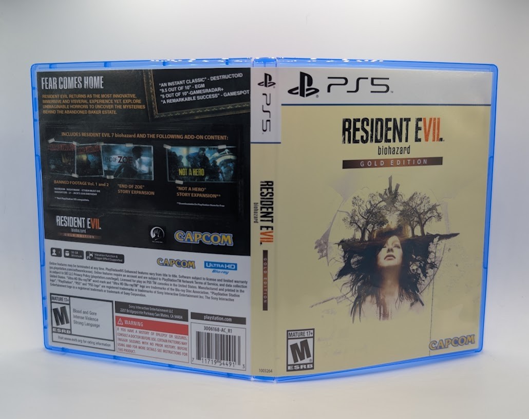 Resident Evil 7 Gold Edition - PS5 Empty Case Replacement (No Game)