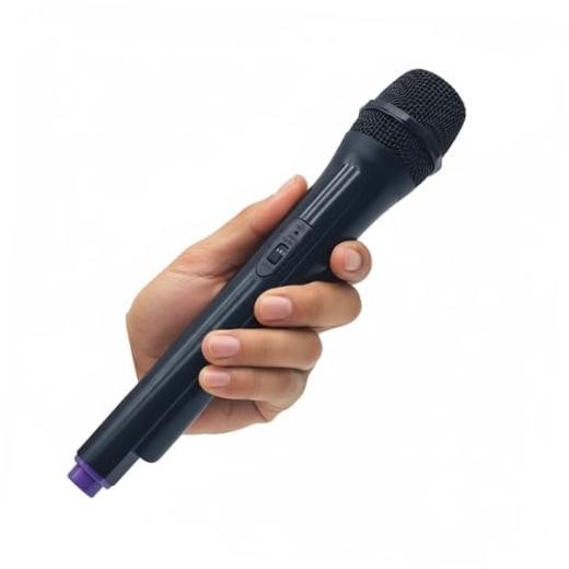 Microphone Prop - Realistic Plastic Mic for Karaoke Practice, Speech Training