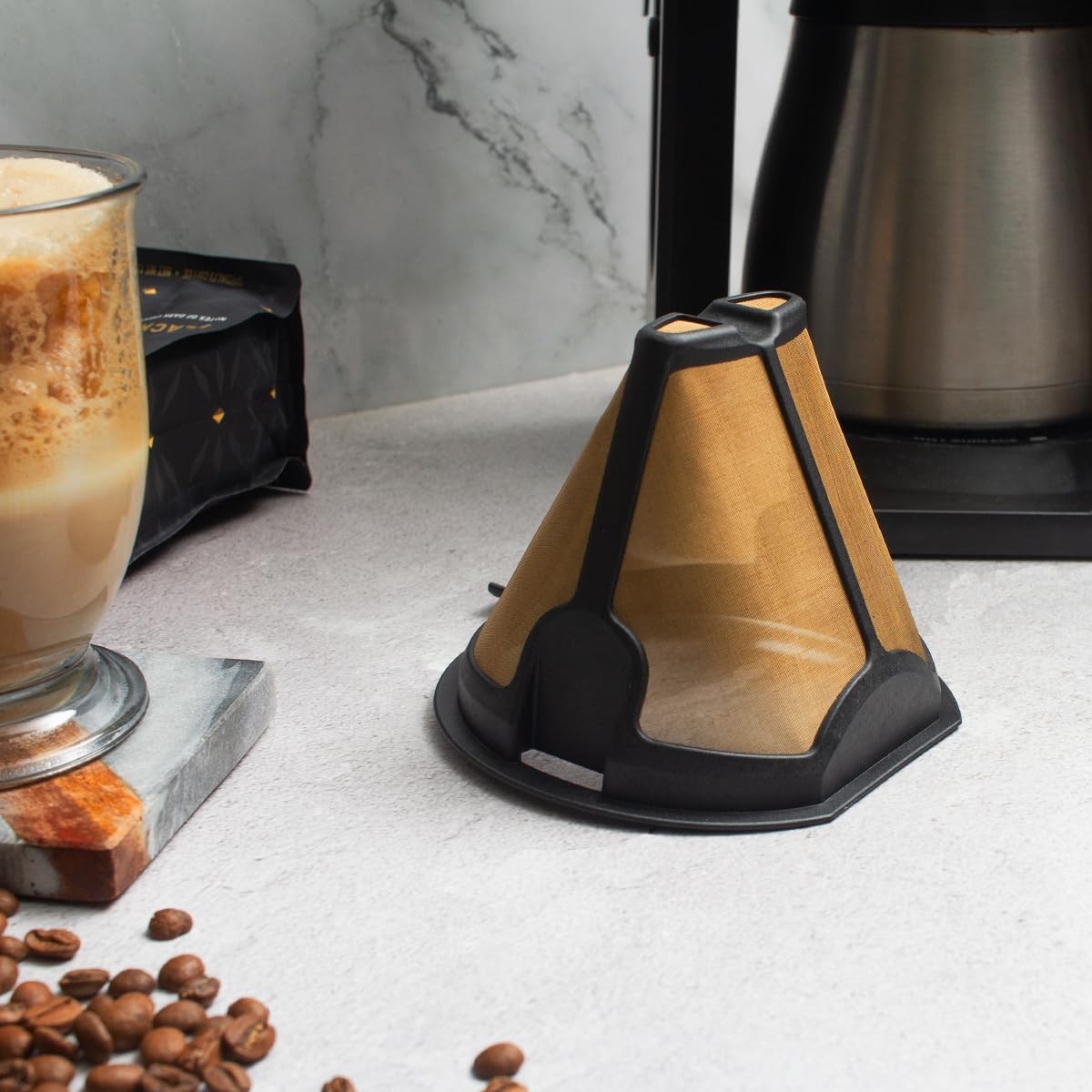 Original Replacement Permanent Reusable Filter for Ninja Coffee Bar Glass The...
