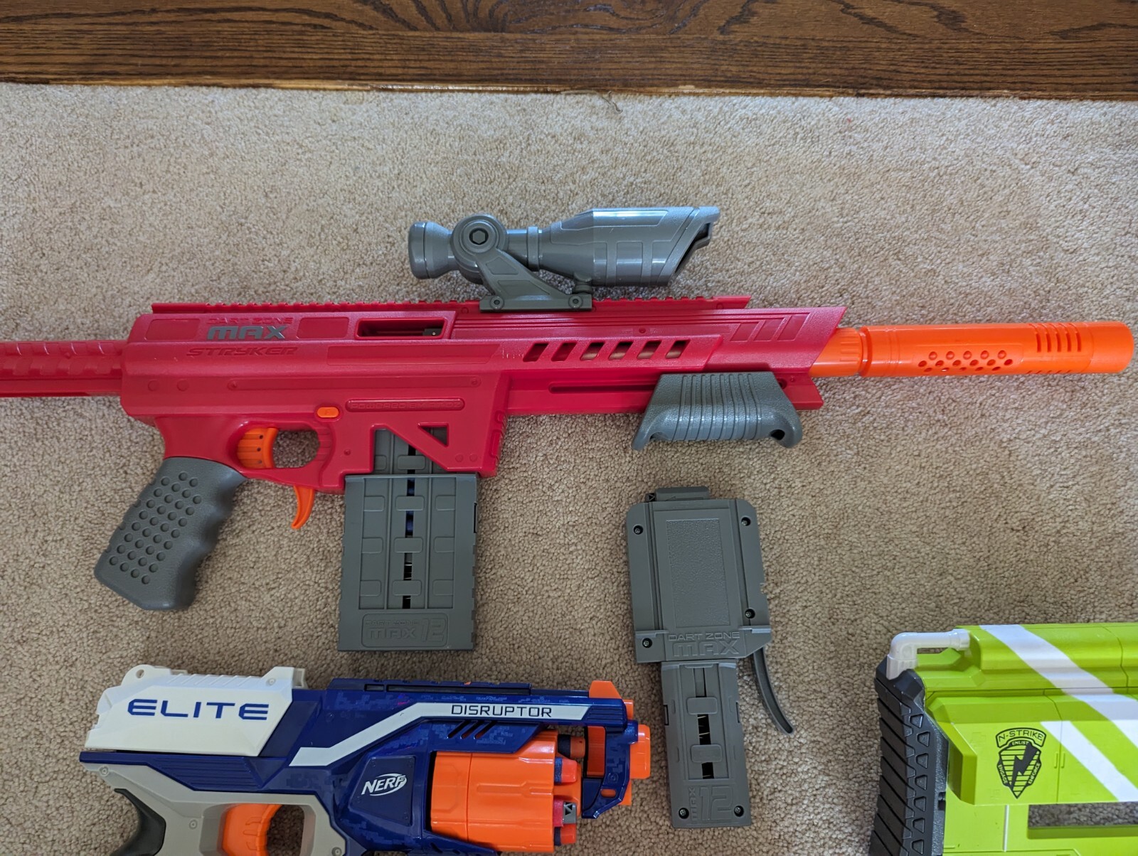 Nerf Gun Lot + Shooting Digital Target