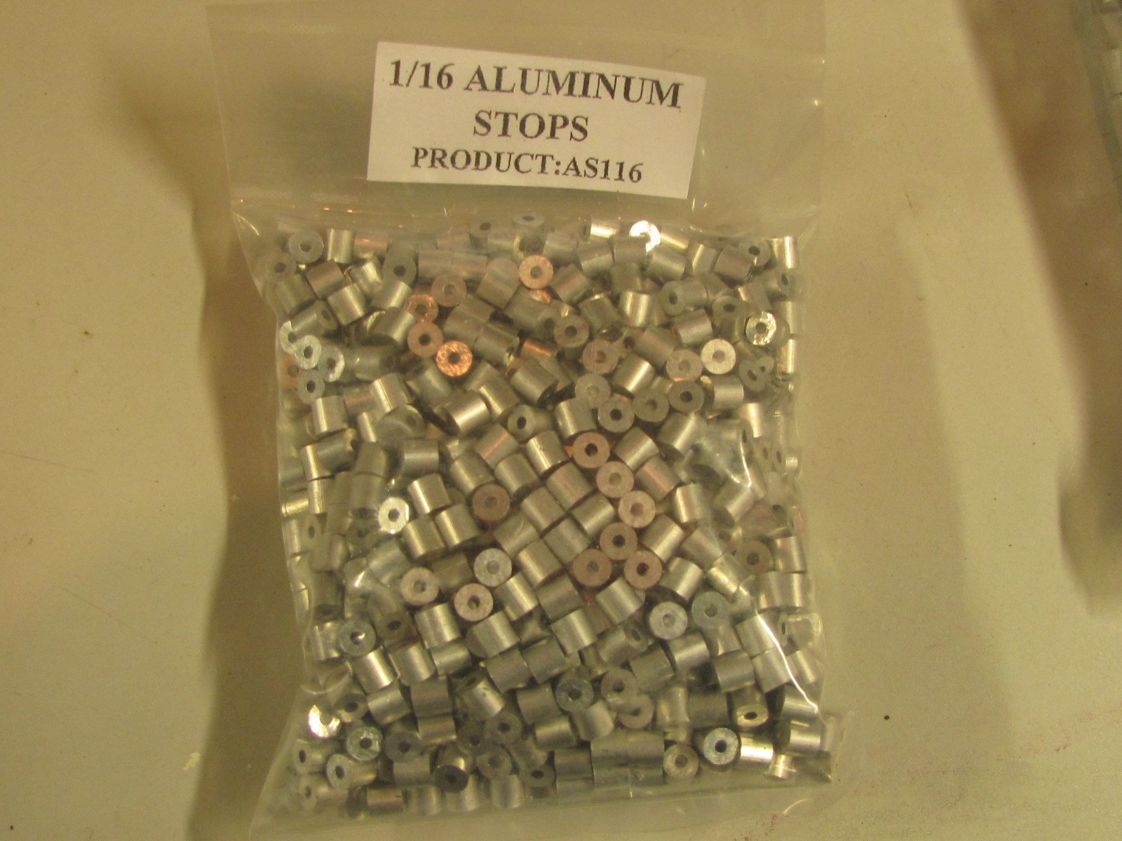 100 pack of 1/16 Aluminum Cable Stops Sleeves Traps Trapping Snares NEW SALE