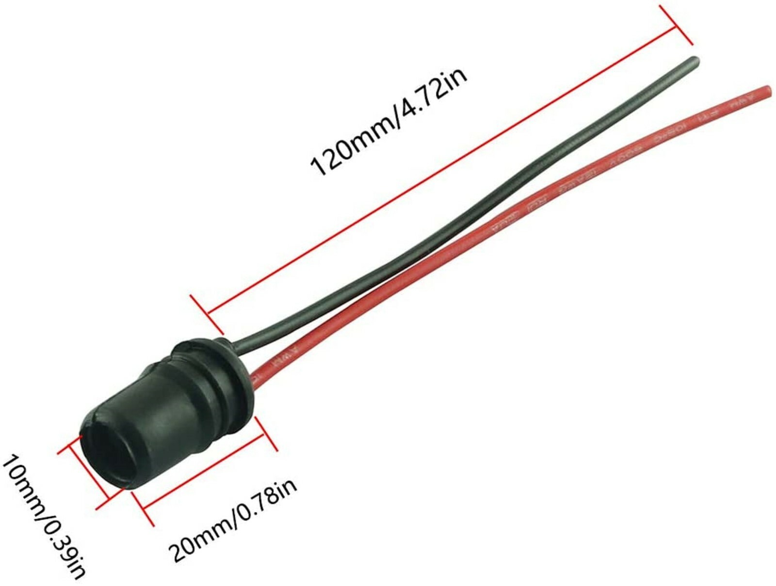 Universal Pigtail Wire Female Socket W5W Harness Front Side Marker Light Plug F
