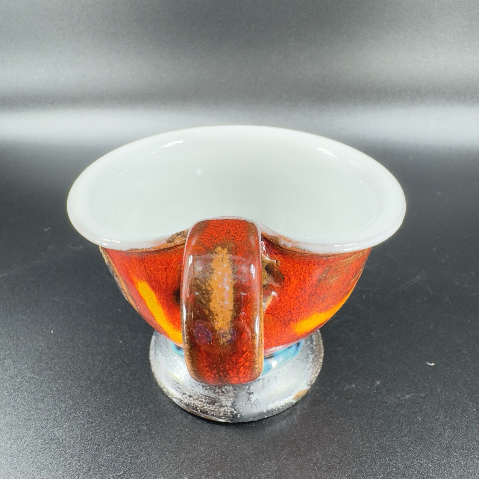 Danko Pottery Lava Glaze Textured Hand Made Small Pitcher Creamer Vintage