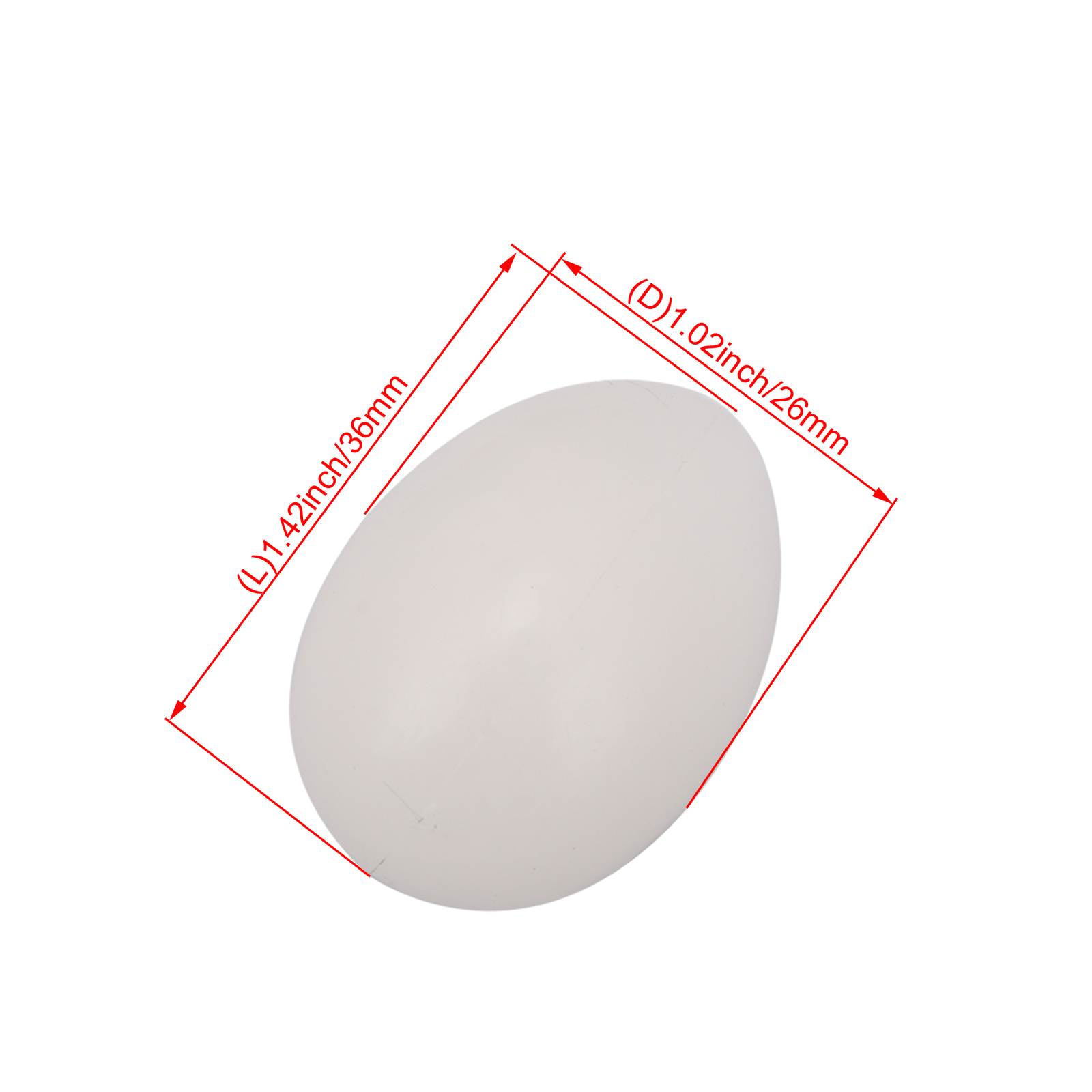 10pcs Plastic Fake Dummy Eggs White 36*26mm Replace real eggs High imitation