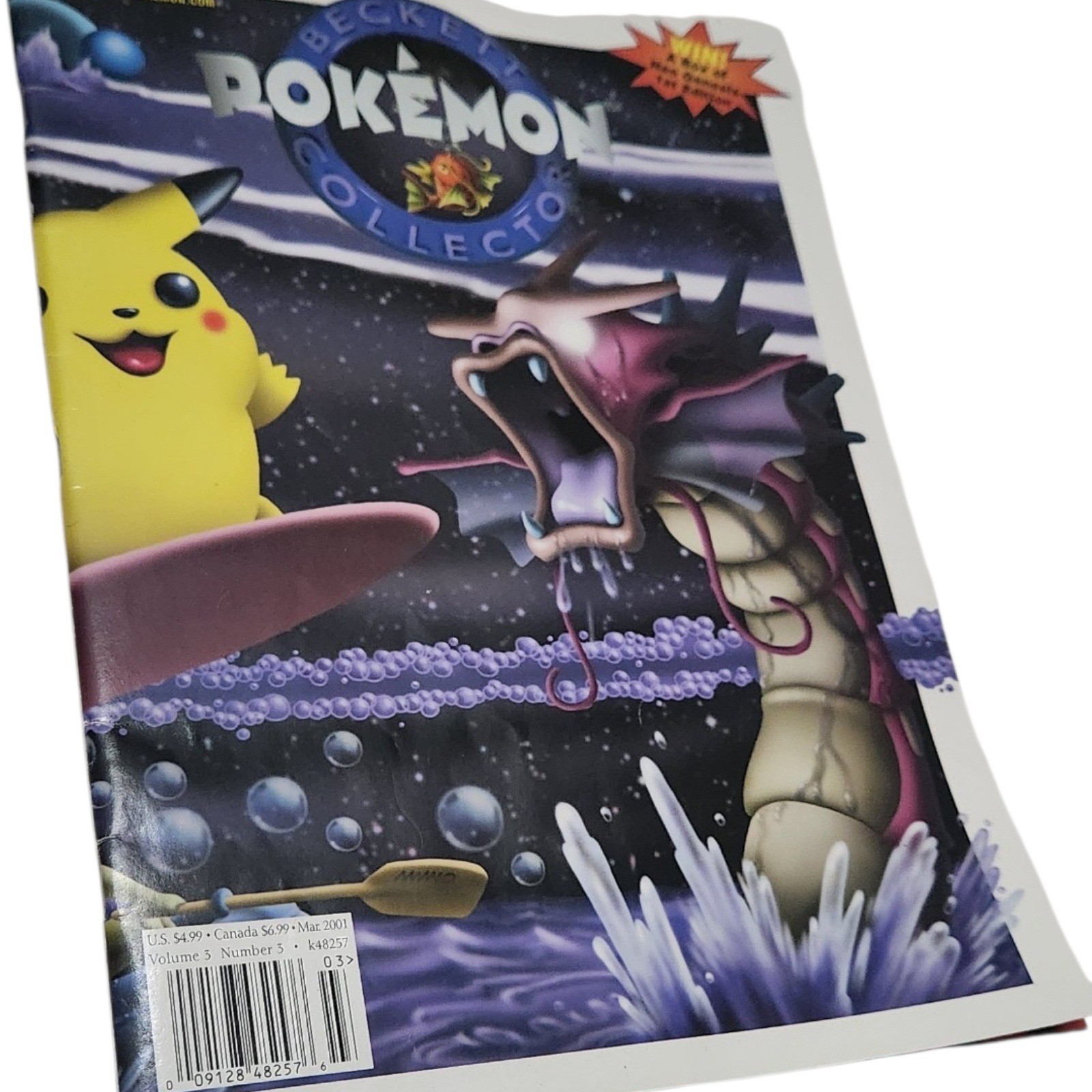 Beckett Pokemon Collector Magazine March 2001 Vol 3 No 3 Surfing Pikachu Cover