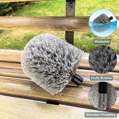 2 Pack Twist-On Cobweb Duster Head, F1ts Standard 3/4 inch Threaded Poles, Attac