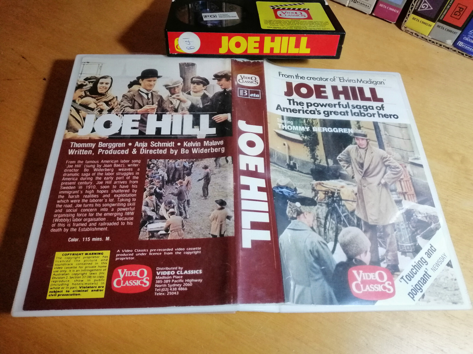 JOE HILL (1971) - VideO ClassicS Ultra Rare Worldwide - Bo Widerberg - BIO/DRAMA