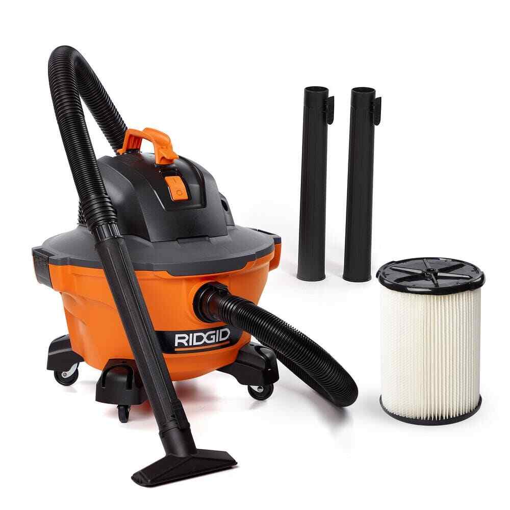 RIDGID 6 Gal. 3.5 Peak HP NXT Wet Dry Vac w/ Debris Filter & Locking Hose
