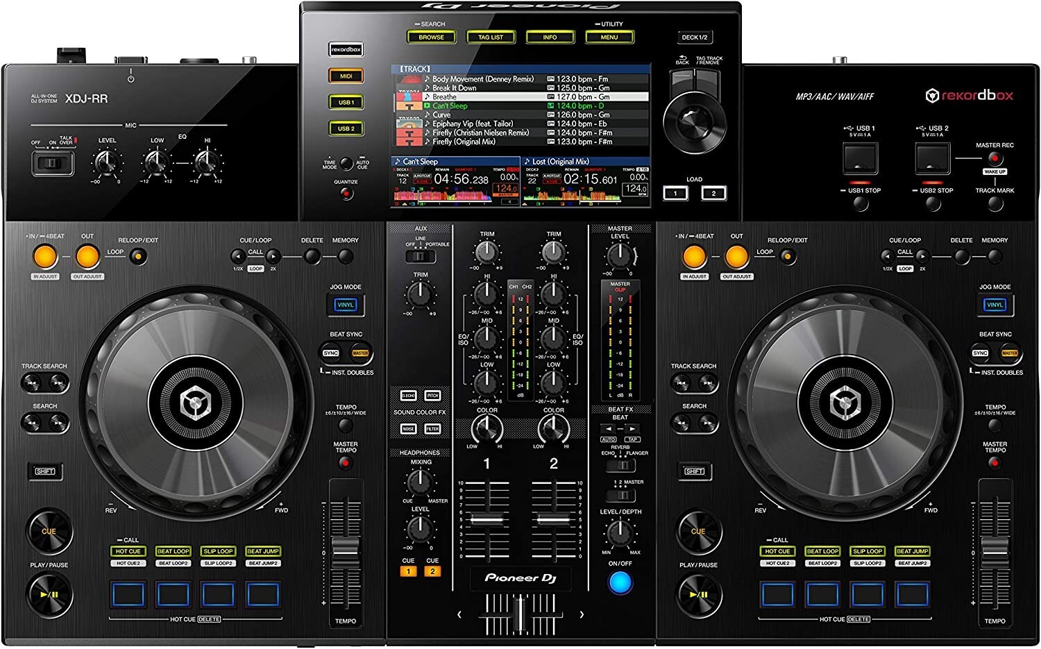 Pioneer DJ XDJ-RR 2ch All-in-One DJ System Controller 7inch Display Black AC100V