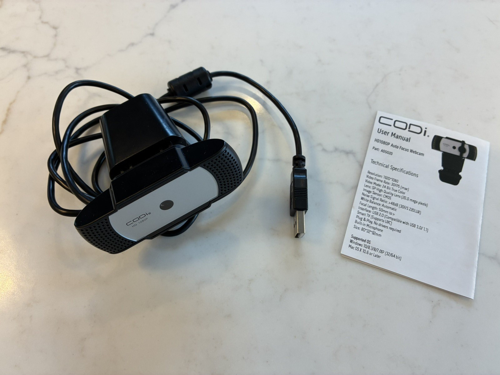 Codi HD 1080p A05020 Webcam Used Excellent Condition