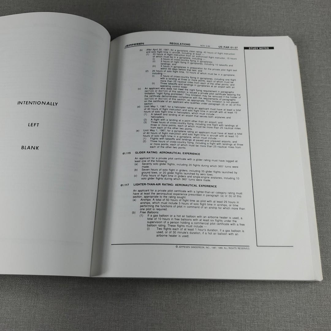 Federal Aviation Regulations Jeppesen 1990 Trade Paperback Book