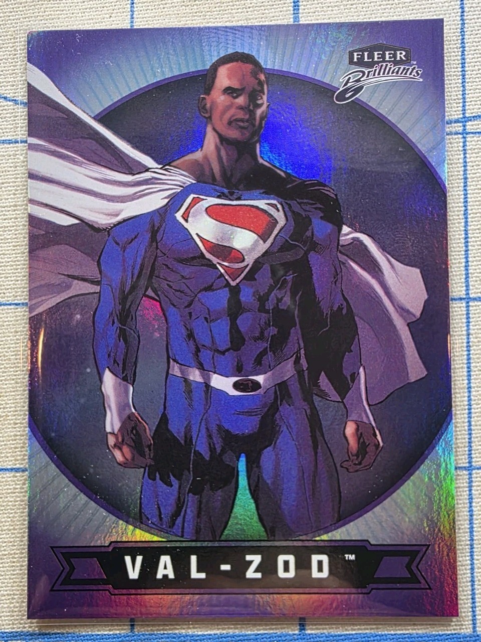 Fleer Brilliants Superman - Val-Zod #44 Purple Parallel - DC Comics Card