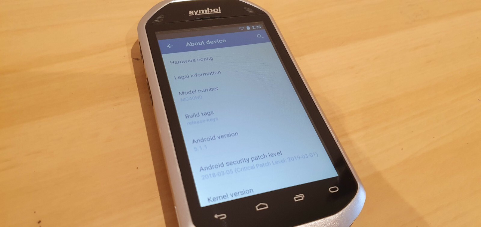 MC40 SYMBOL ANDROID BARCODE MOBILE HANDHELD SCANNER PDA - 2D - WARRANTY - USED