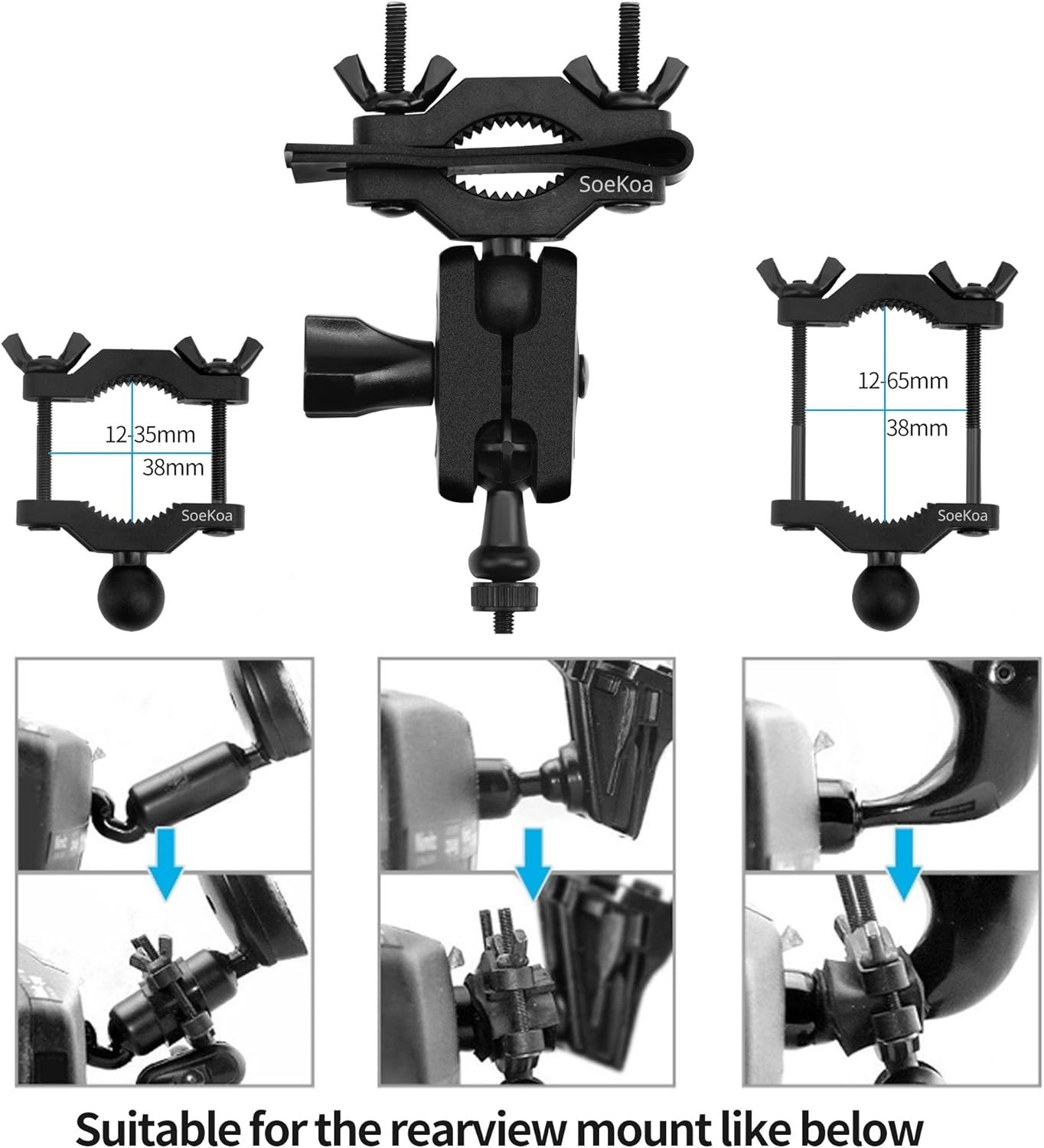 Flexible Dash Cam Mirror Mount - Durable 16 Joint System for Optimal Recording