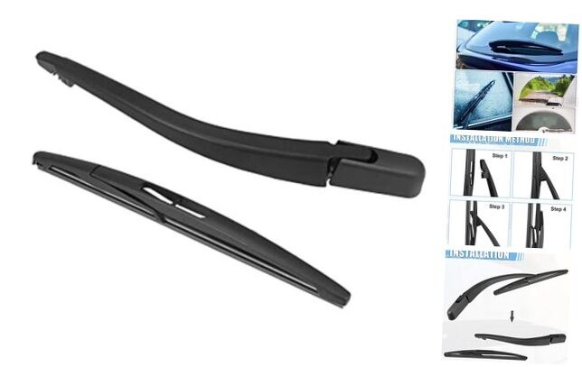 Rear Windshield Wiper Blade Arm Assembly Fit for Dodge Nitro - Pack of 2 Black