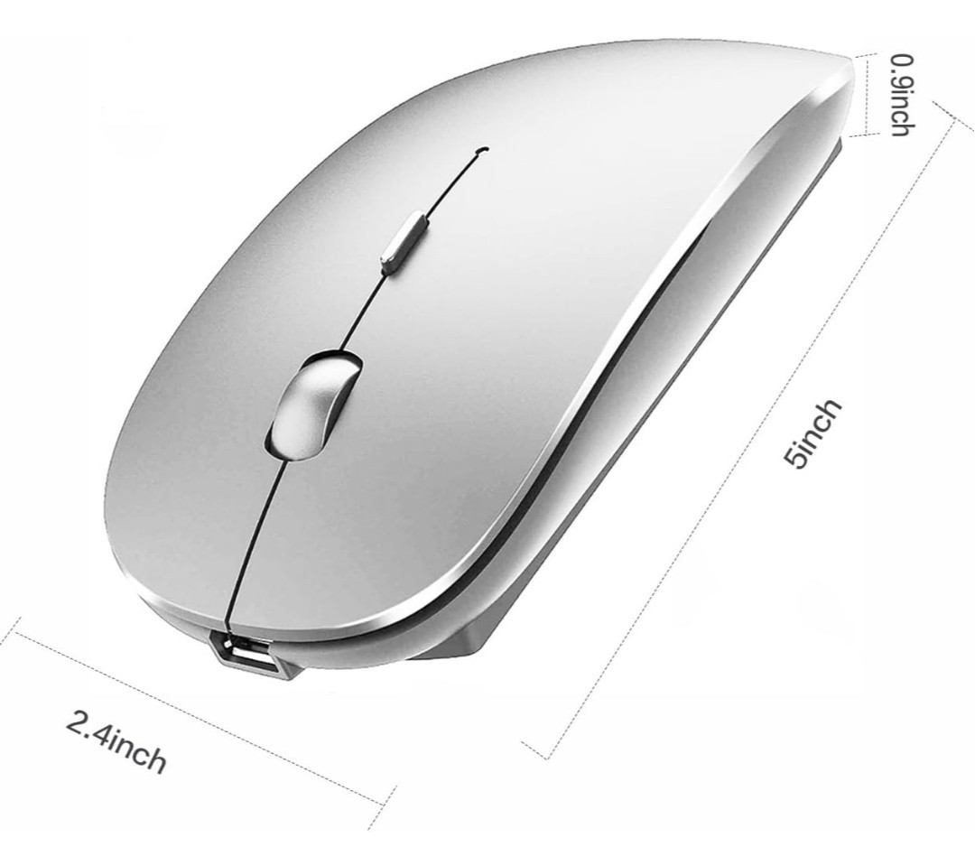 Bluetooth Wireless Mouse for MacBook,ipad,windows,Chromebook (Silver)
