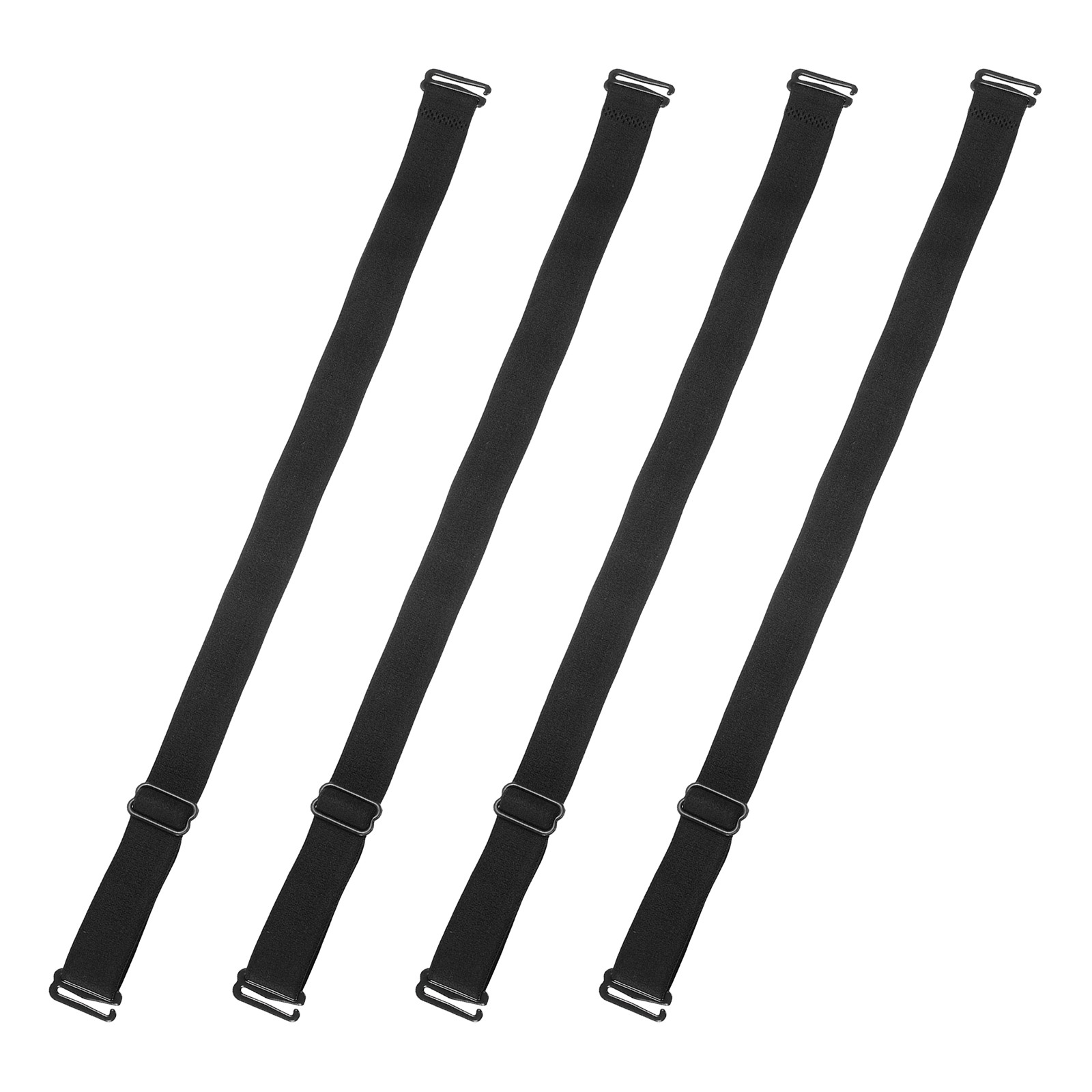 4Pcs Adjustable Elastic Straps, 8.7"-15.6" Adjustable Sofa Covers Band, Black
