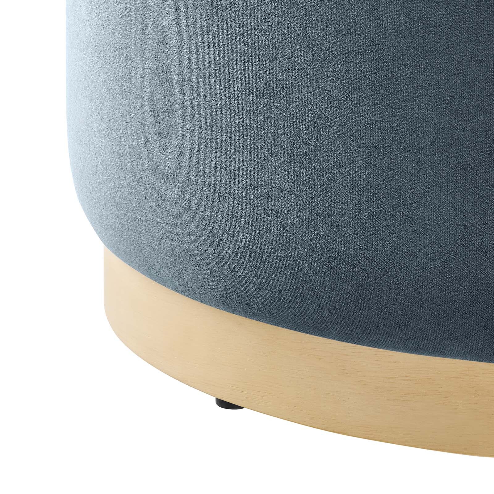 Modway Large 23" Round Performance Velvet Upholstered Ottoman