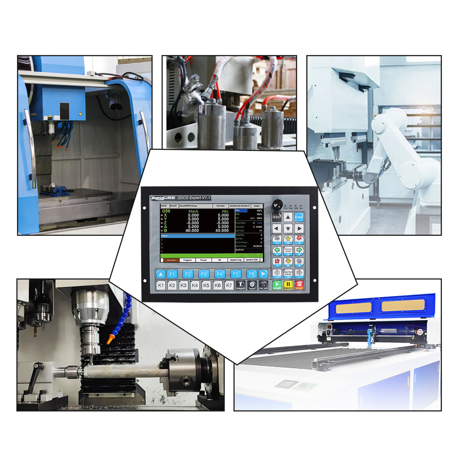 『US』 CNC 5 Axis DDCS Expert Stepper Motor Controller Offline Stand-alone System