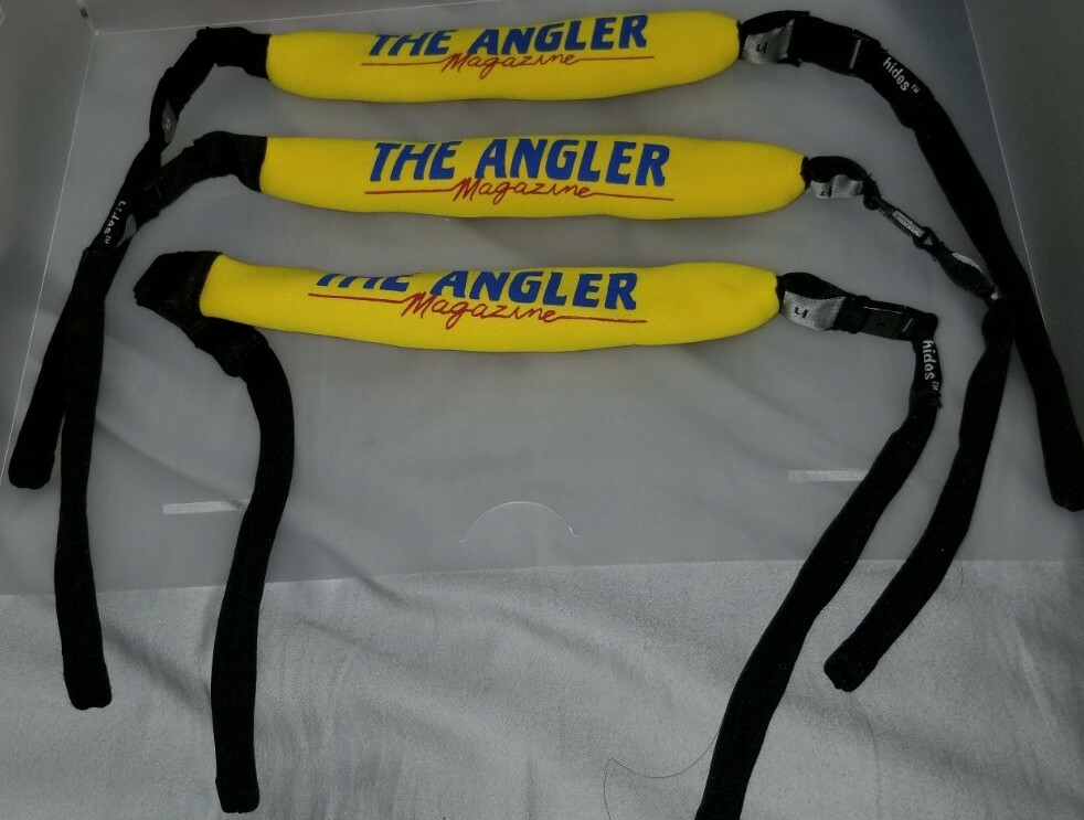 Lot of 3 hides Classic 3-in-1 Sunglasses Retainer Yellow "THE ANGLER Magazine"
