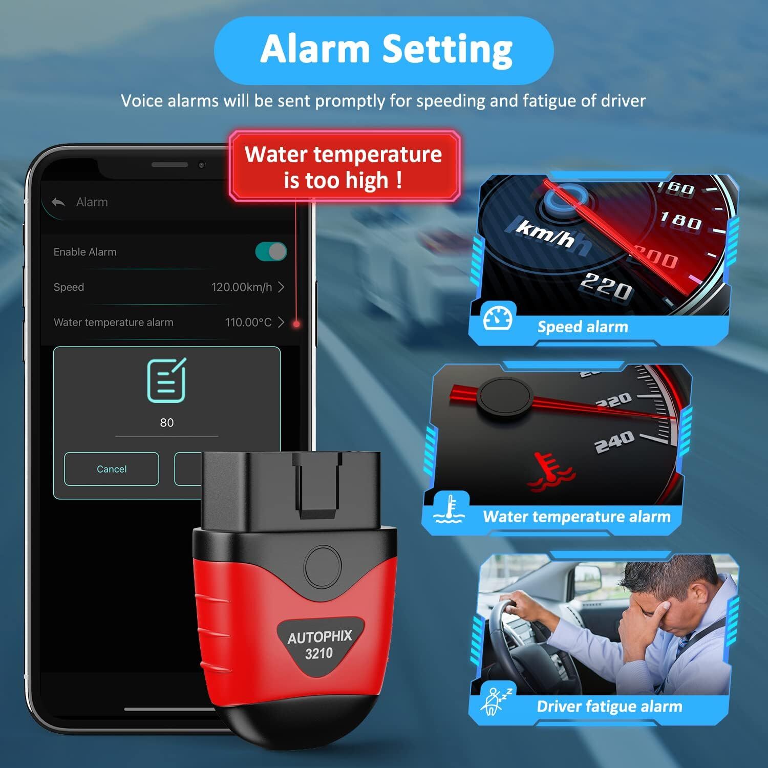 Autophix 3210 OBD2 Bluetooth Auto Diagnostic Tool for IOS Android Code Reader