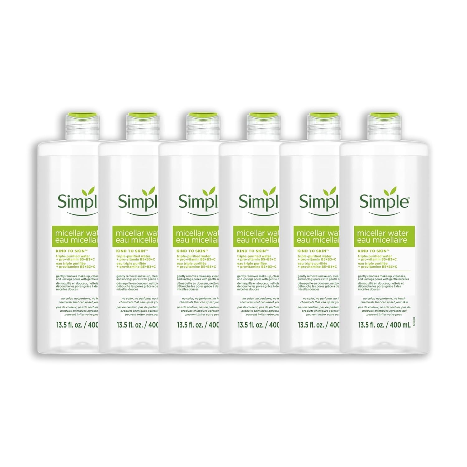 Simple Kind to Skin Micellar Cleansing Water 13.5oz/400ml-FREE SHIPPING-6 PACK