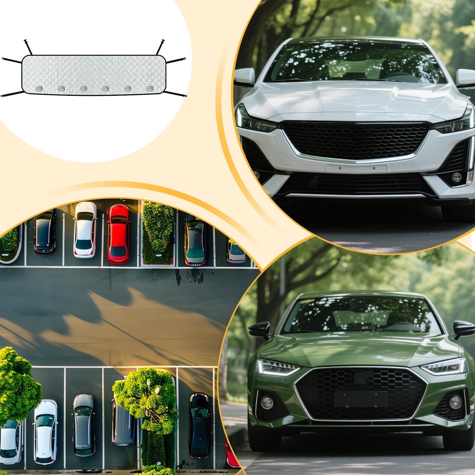 Automotive Front Shade Blocking Waterproof Protector For Dust Leaves Bird Daily