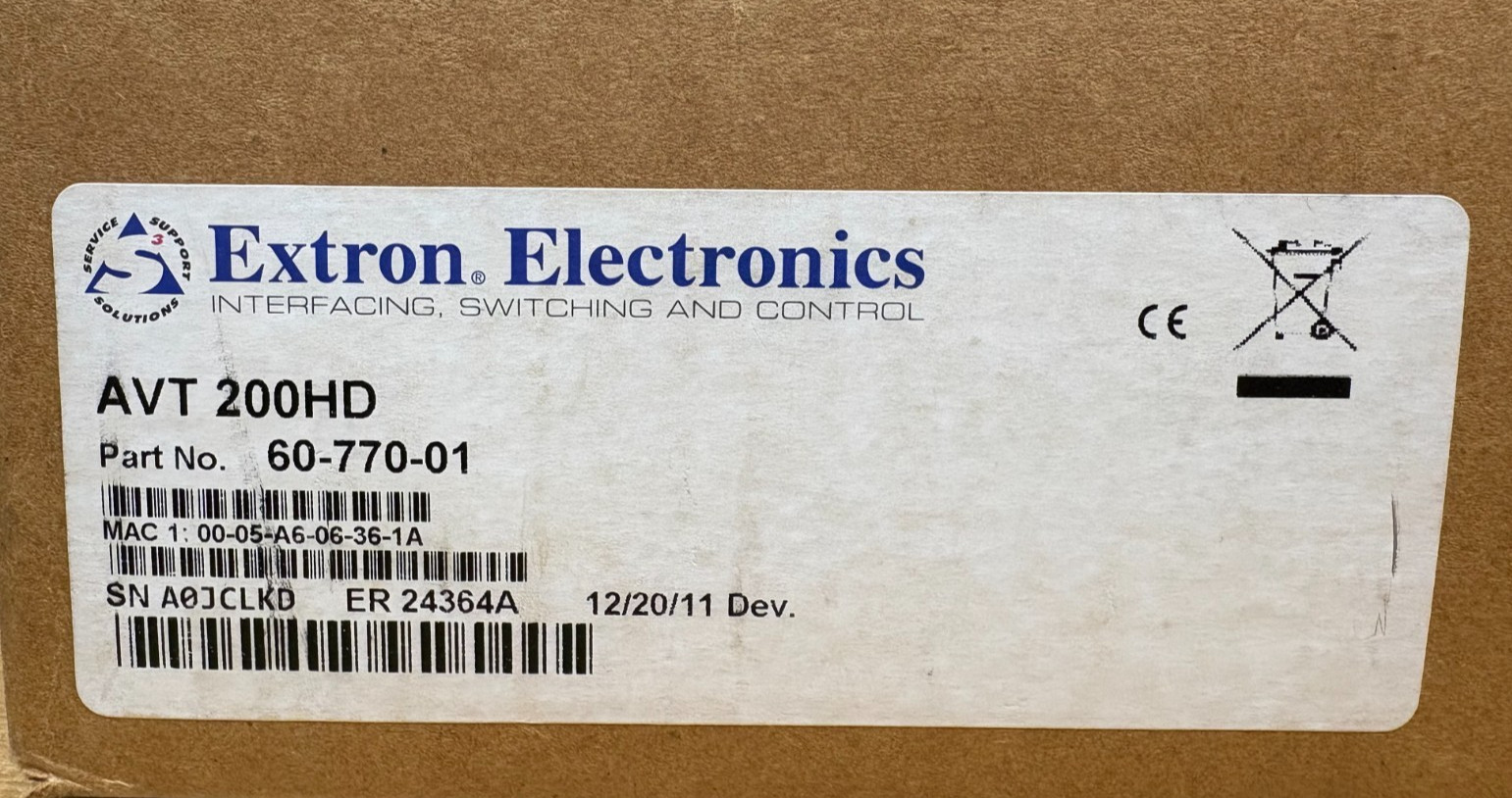 Extron AVT 200HD ATSC Tuner (P/N: 60-770-01)