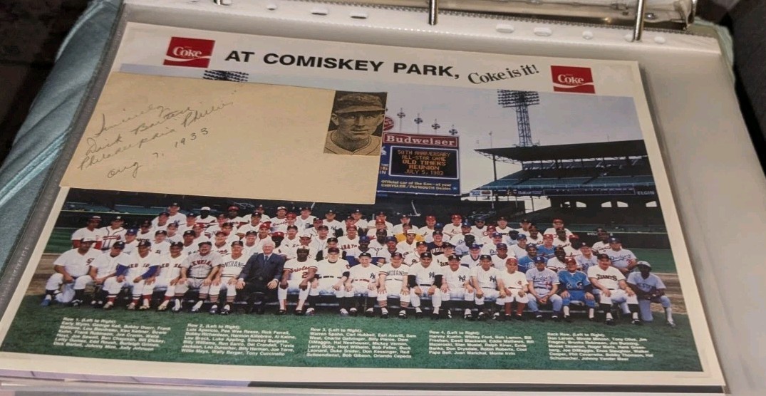 Dick Bartell Philadelphia Phillies Signed Cut With 8x10 Photo W/Our COA
