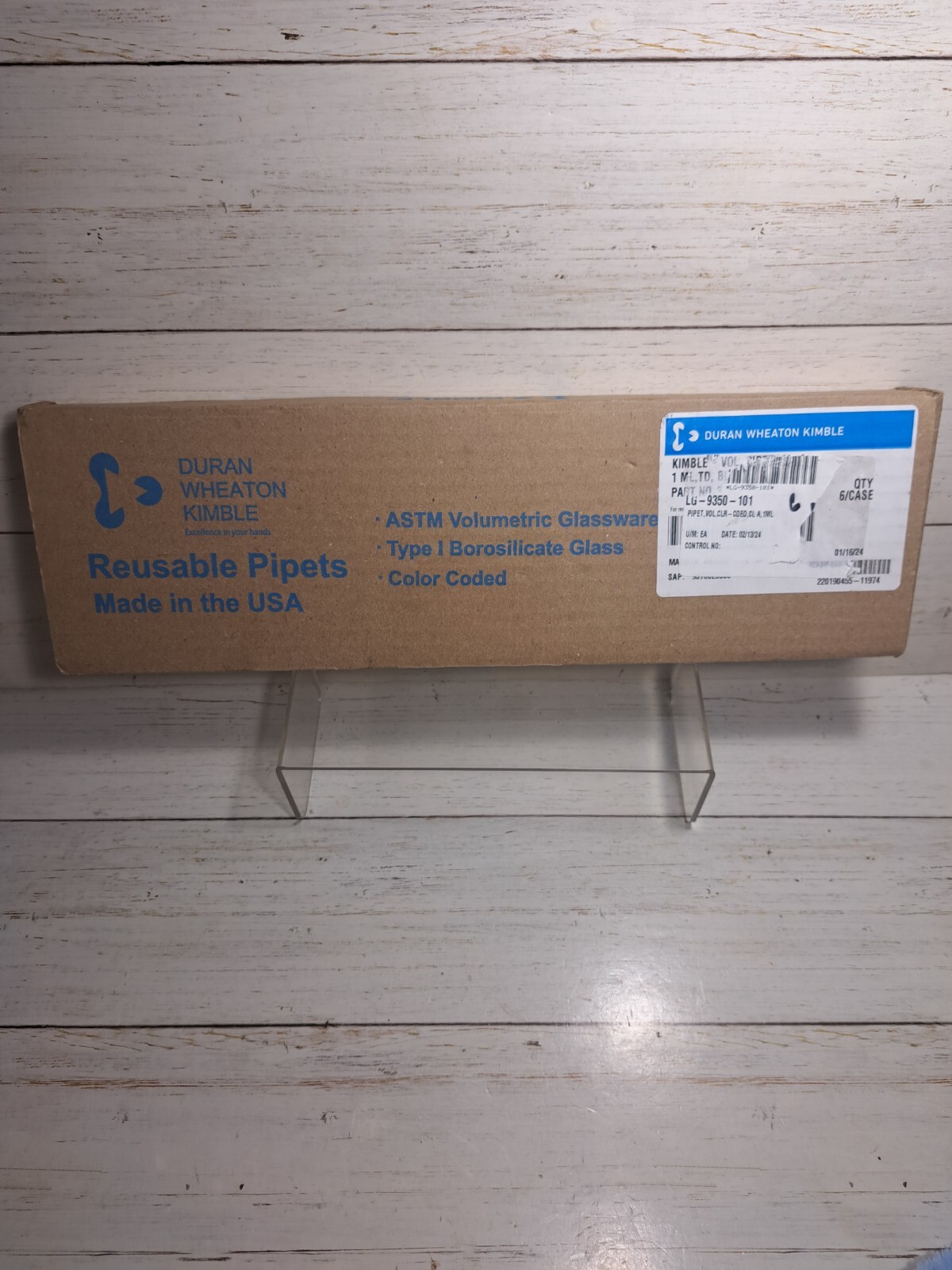 Volumetric Pipette Class A, LG-9350-101 Color-Coded, 1mL 5 Pack