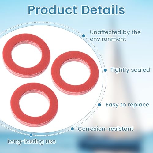 10 Pcs Drain Plug Gasket, Lower Unit Drain Plug Seal for Yamaha Outboard 4