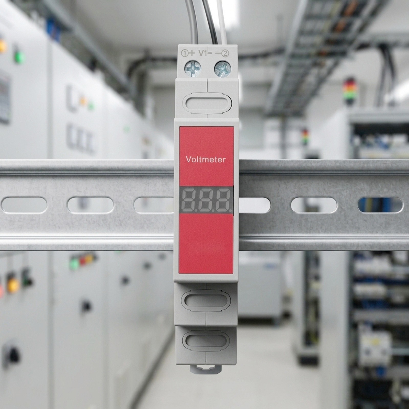 Digital Voltage Detector for Din Rail 11V 310V DC with High Definition Display